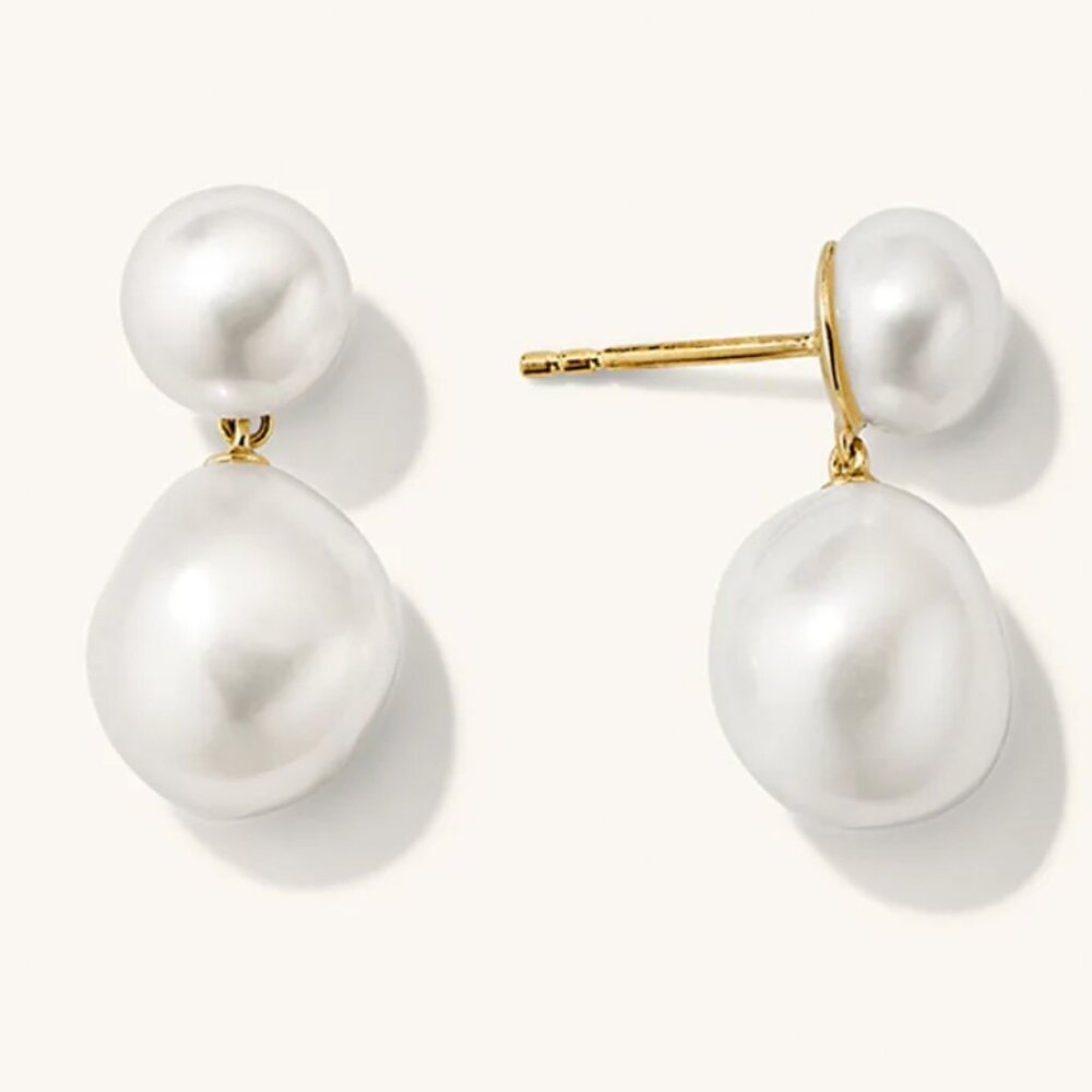 Mejuri Bold Pearl Drop Earrings